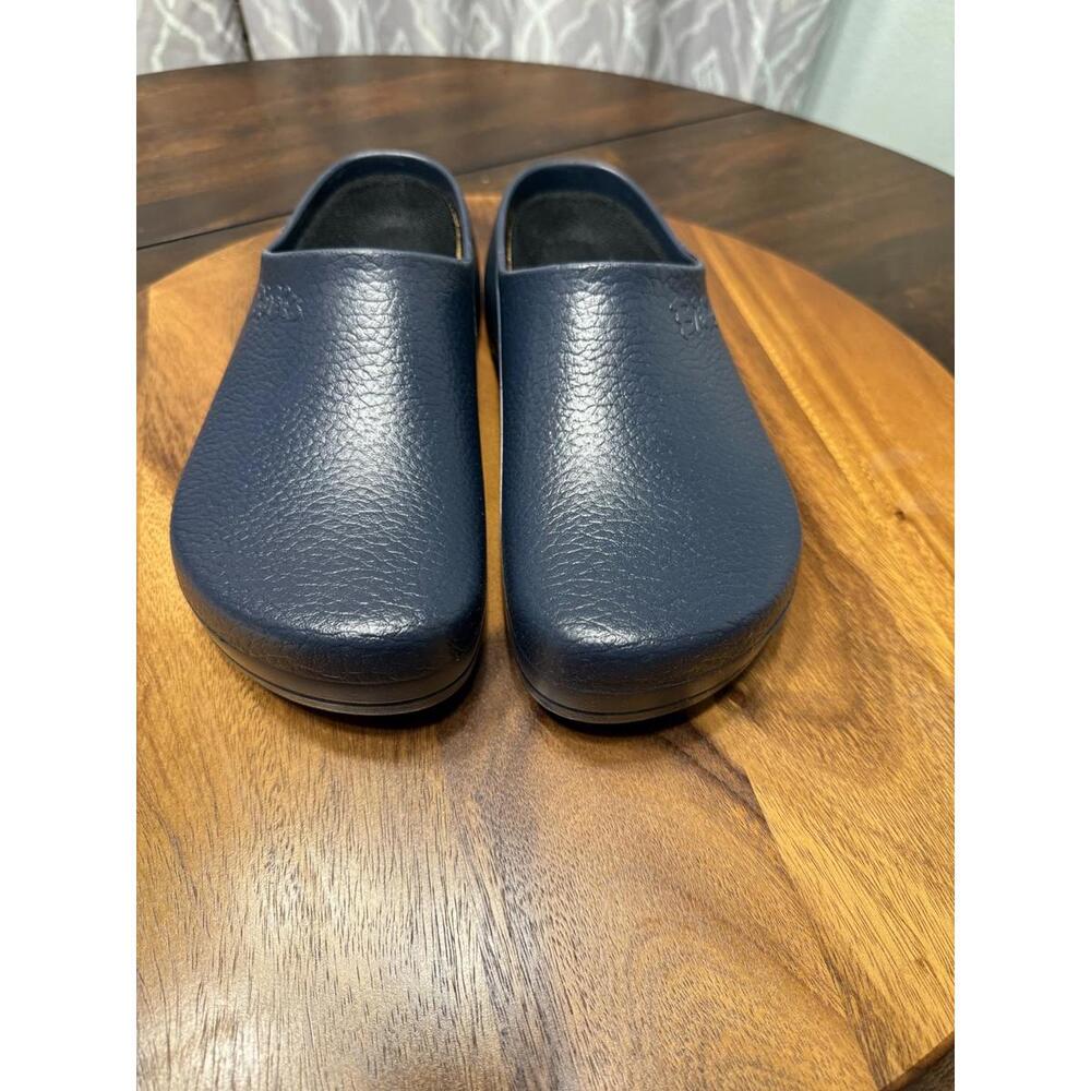 NWOT Birkenstock Super Birki Navy Polyurethane Clogs Work Shoes Women's 9 EU 40